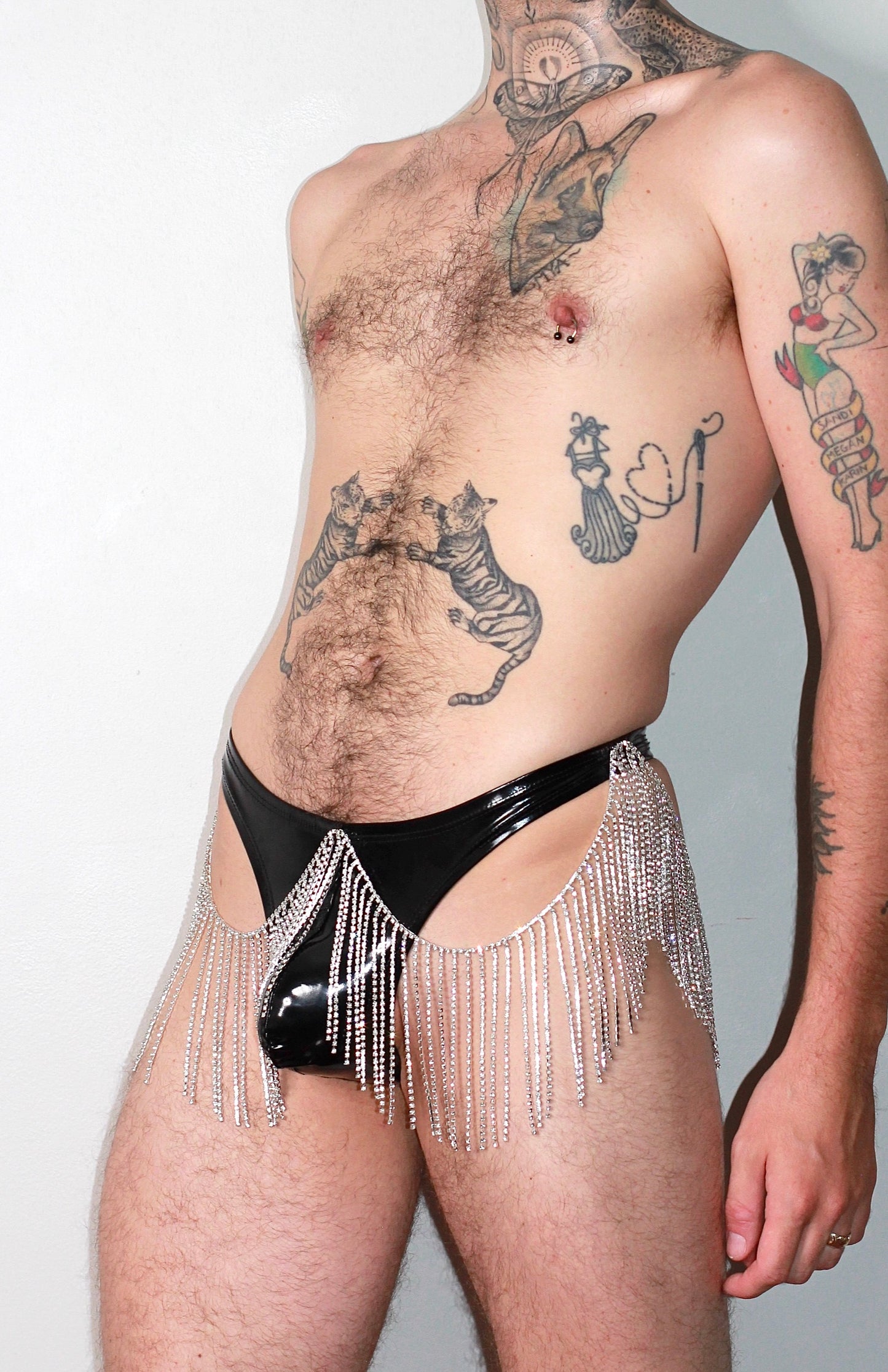 The Classic Vinyl Rhinestone Thong