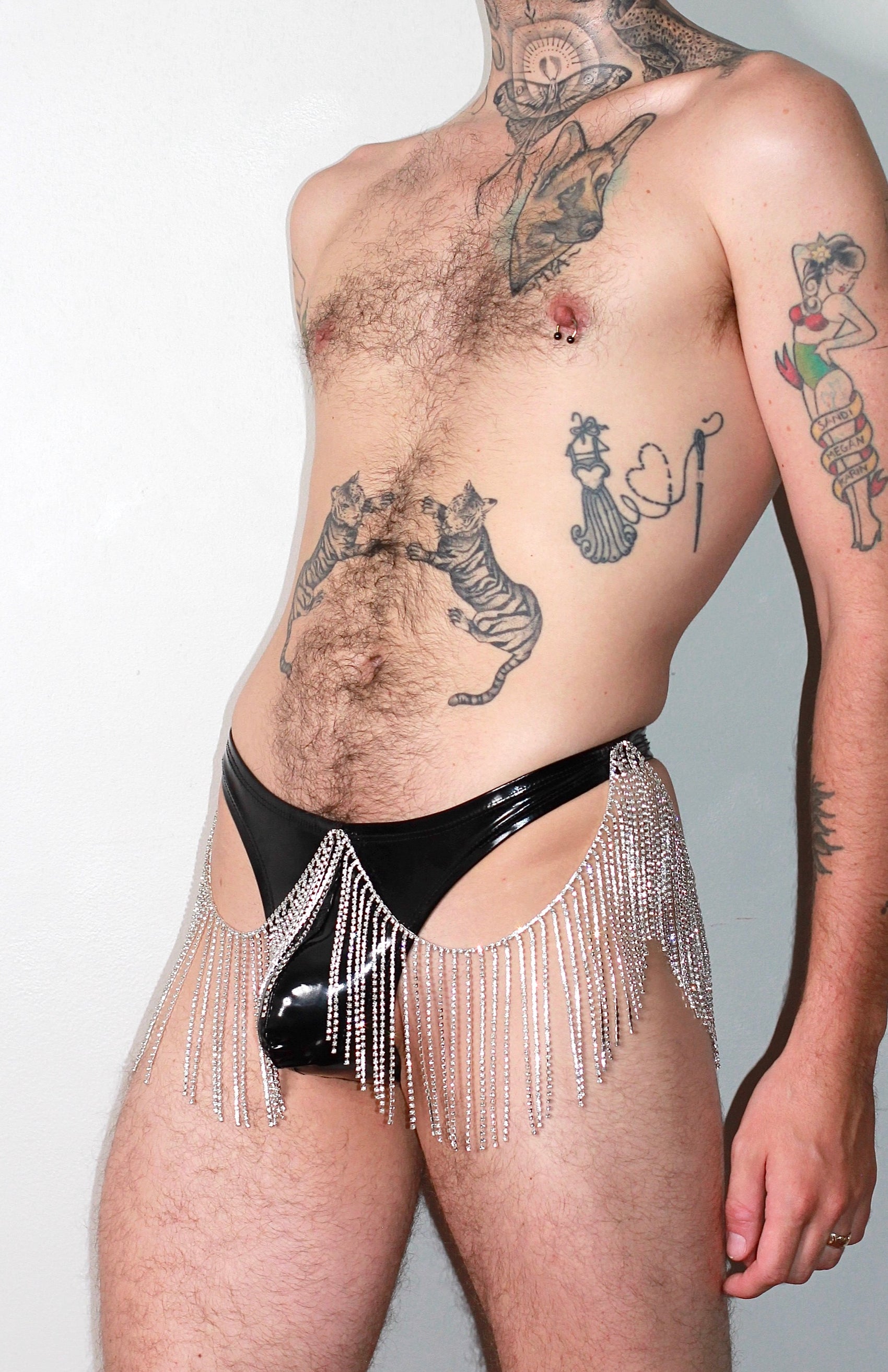 The Classic Vinyl Rhinestone Thong