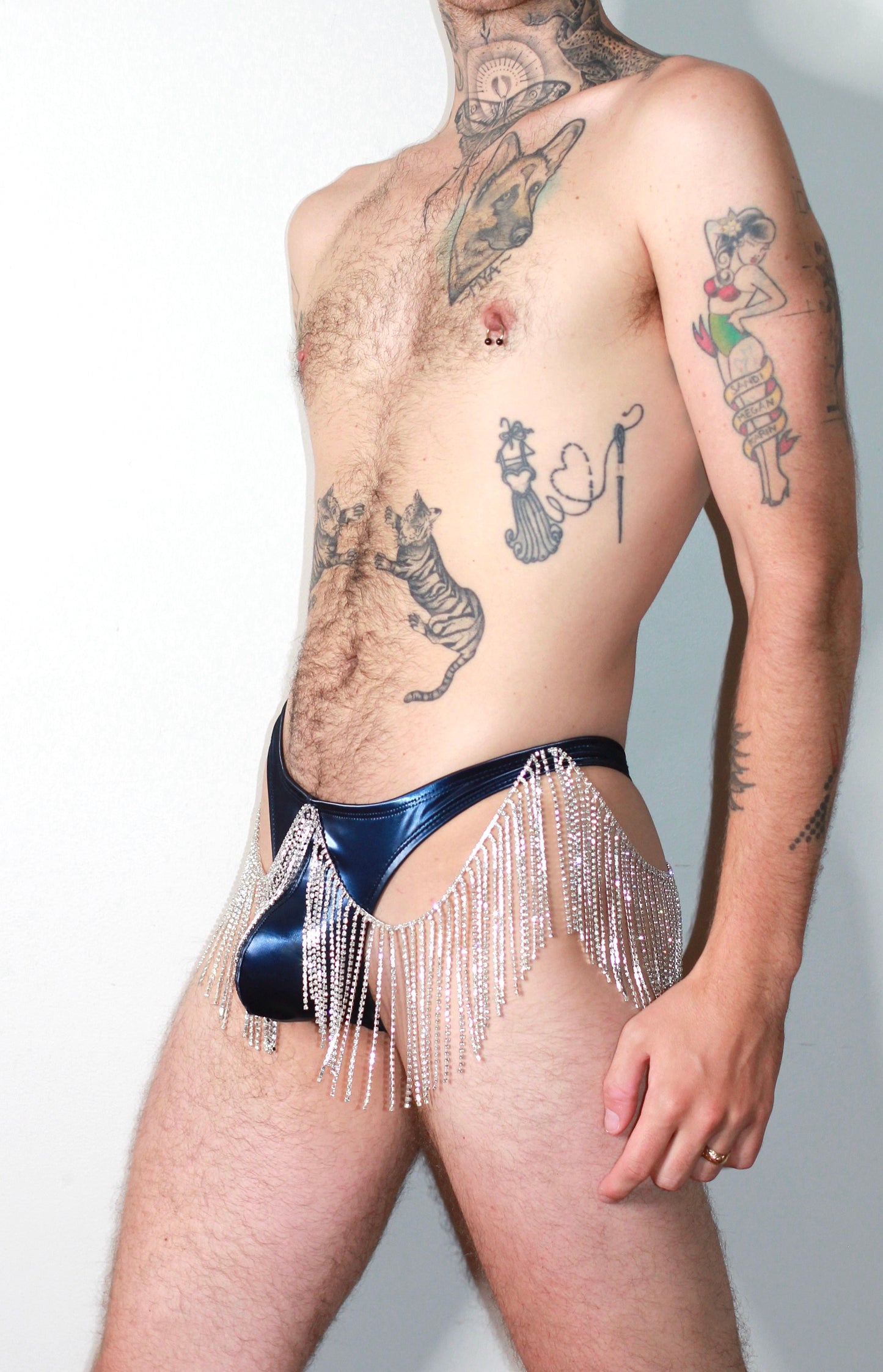 The Classic Vinyl Rhinestone Thong