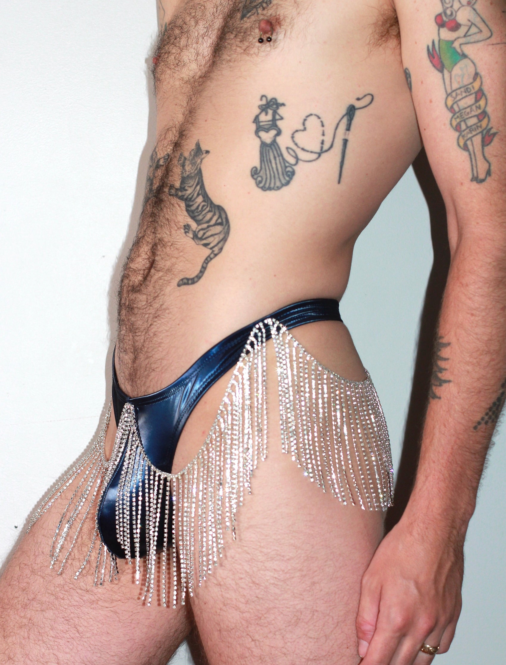 The Classic Vinyl Rhinestone Thong