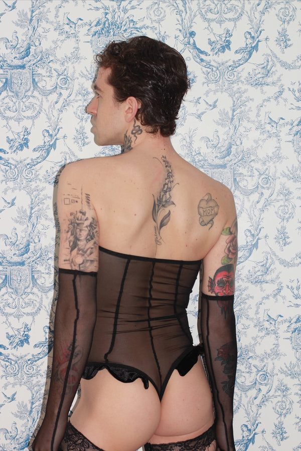 The Classic Velvet Mesh Bodysuit