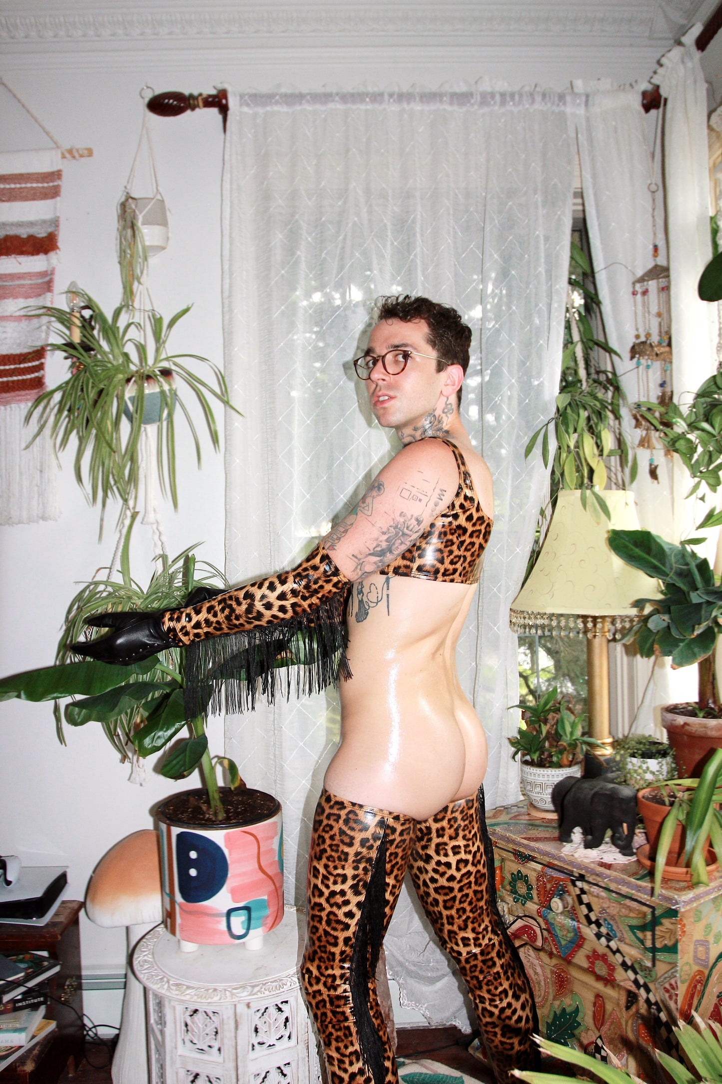 Leopard Vinyl Bralette