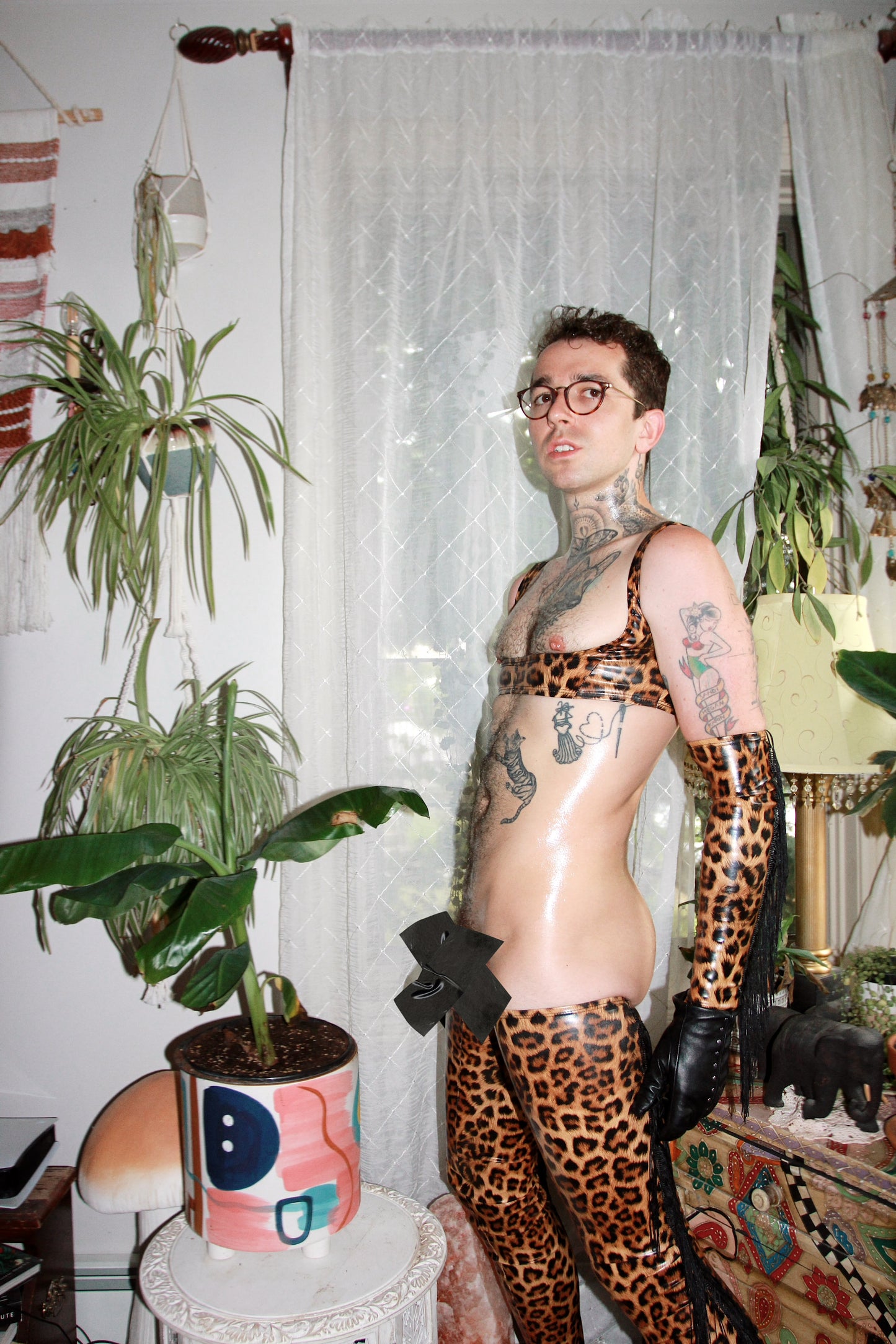 Leopard Vinyl Bralette