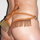 Blooming Tie Fringe Thong