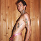Itty Bitty Little Gay Boy Bikini - Pink Reflective Vinyl