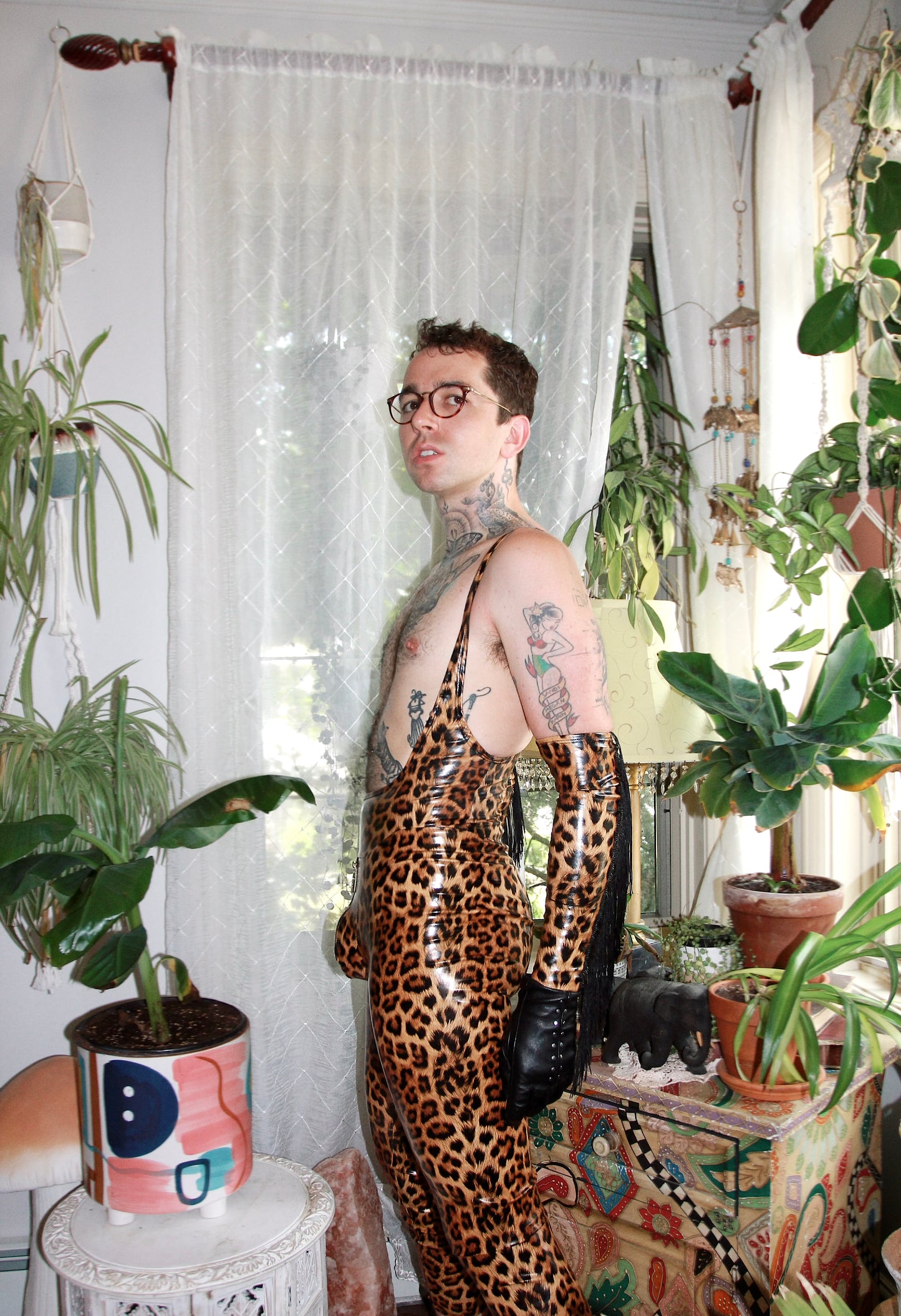 Leopard Vinyl Singlet