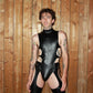 PROWL Leather Lace Up Bodysuit