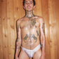 Itty Bitty Little Gay Boy Bikini - White Spandex