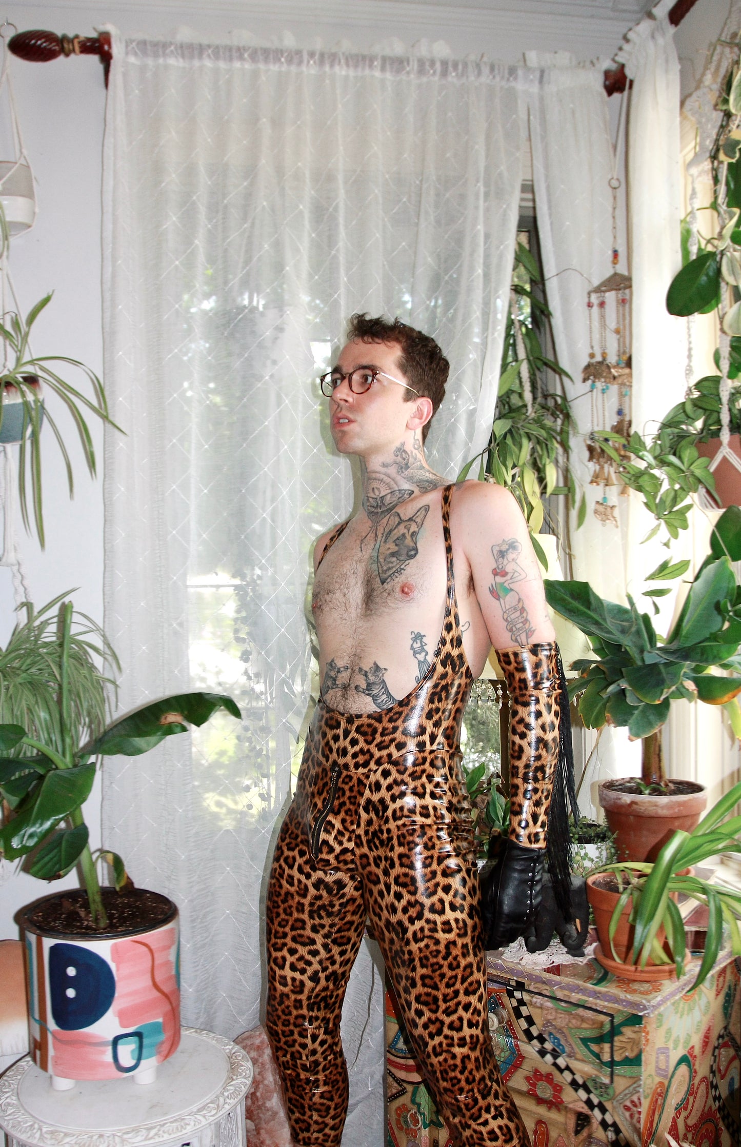 Leopard Vinyl Singlet