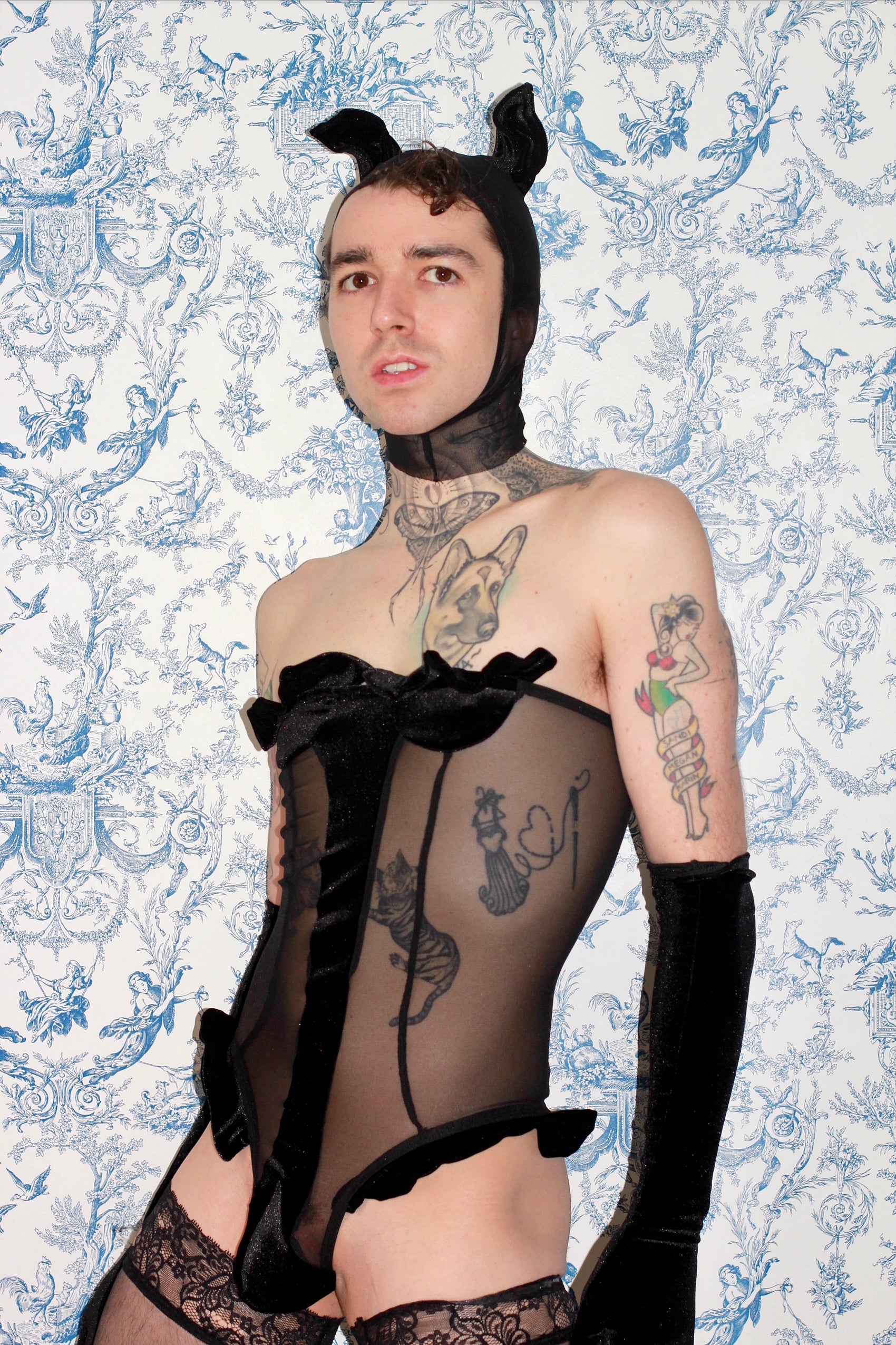 Velvet Mesh Bodysuit