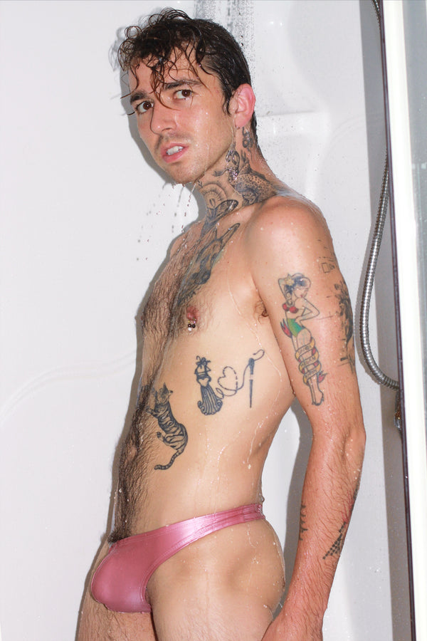 Itty Bitty Little Gay Boy Bikini - Pink Reflective Vinyl