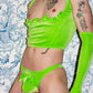 Velvet Ruffle Thong