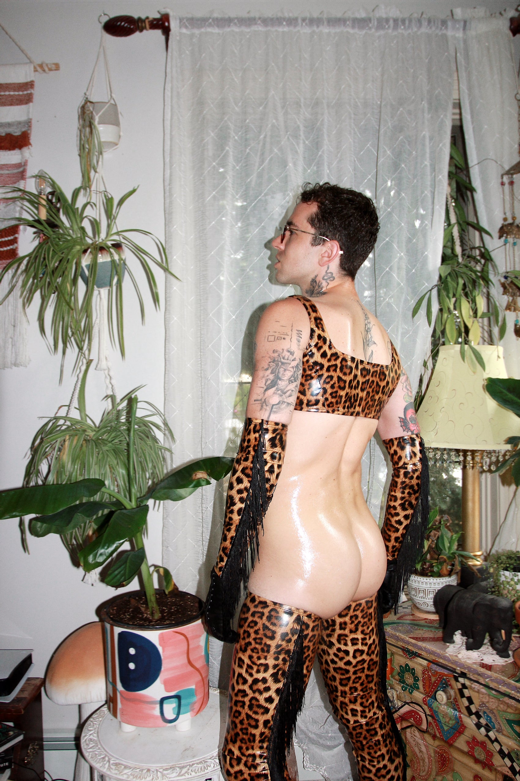 Leopard Vinyl Arm Sleeves