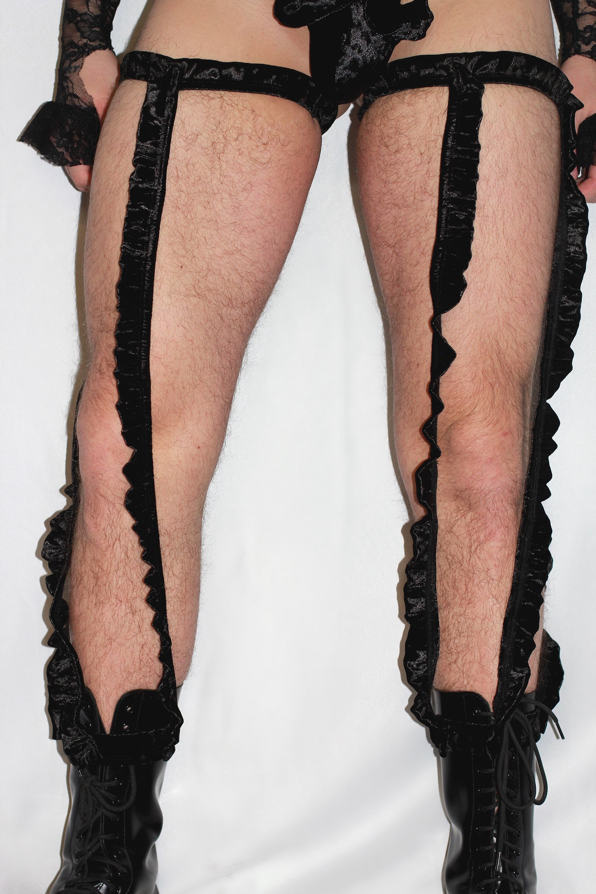 Black Velvet Leg Sleeves