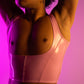 Baby Pink Vinyl Crop