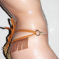 Blooming Tie Fringe Thong