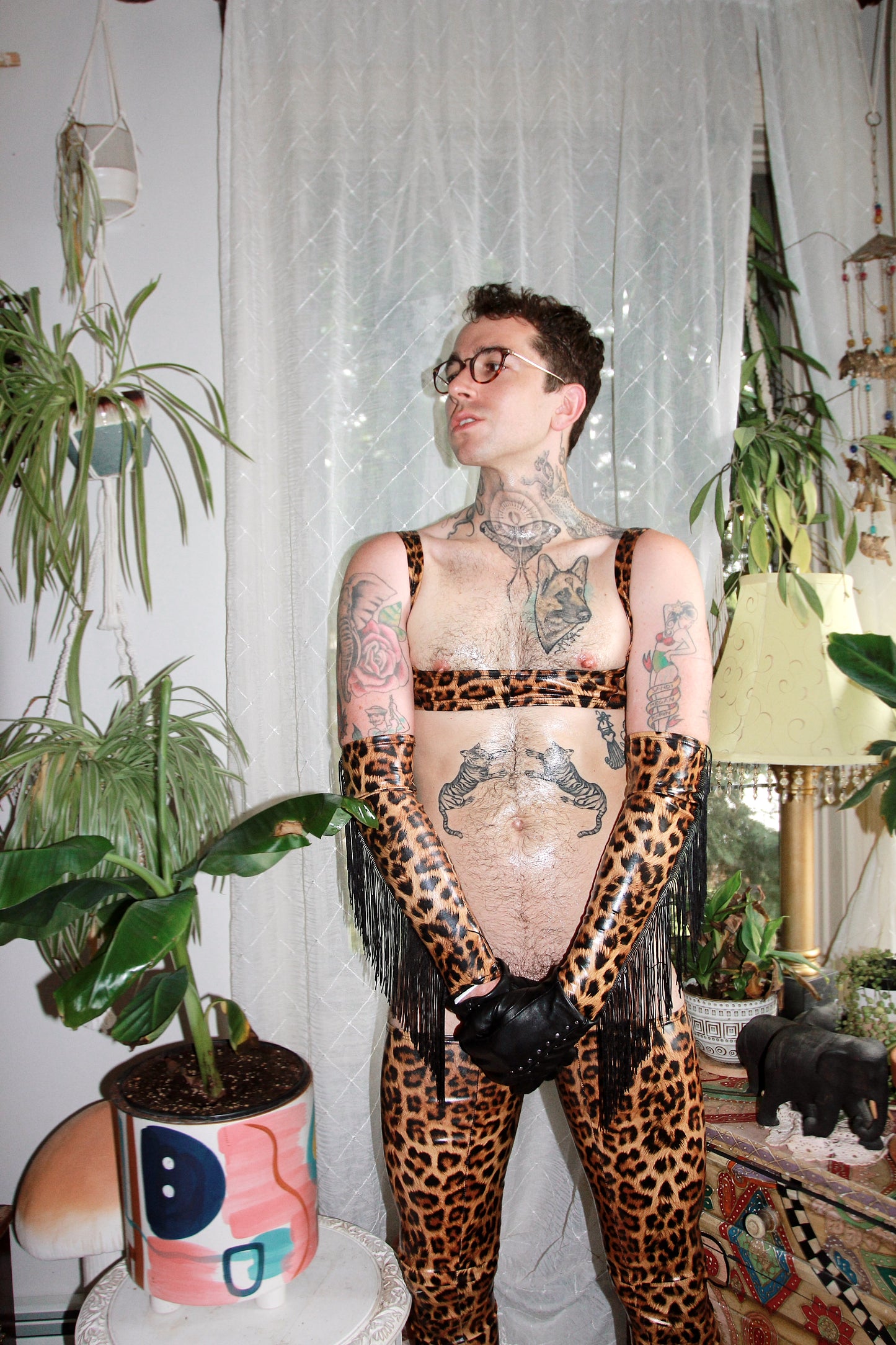 Leopard Vinyl Arm Sleeves