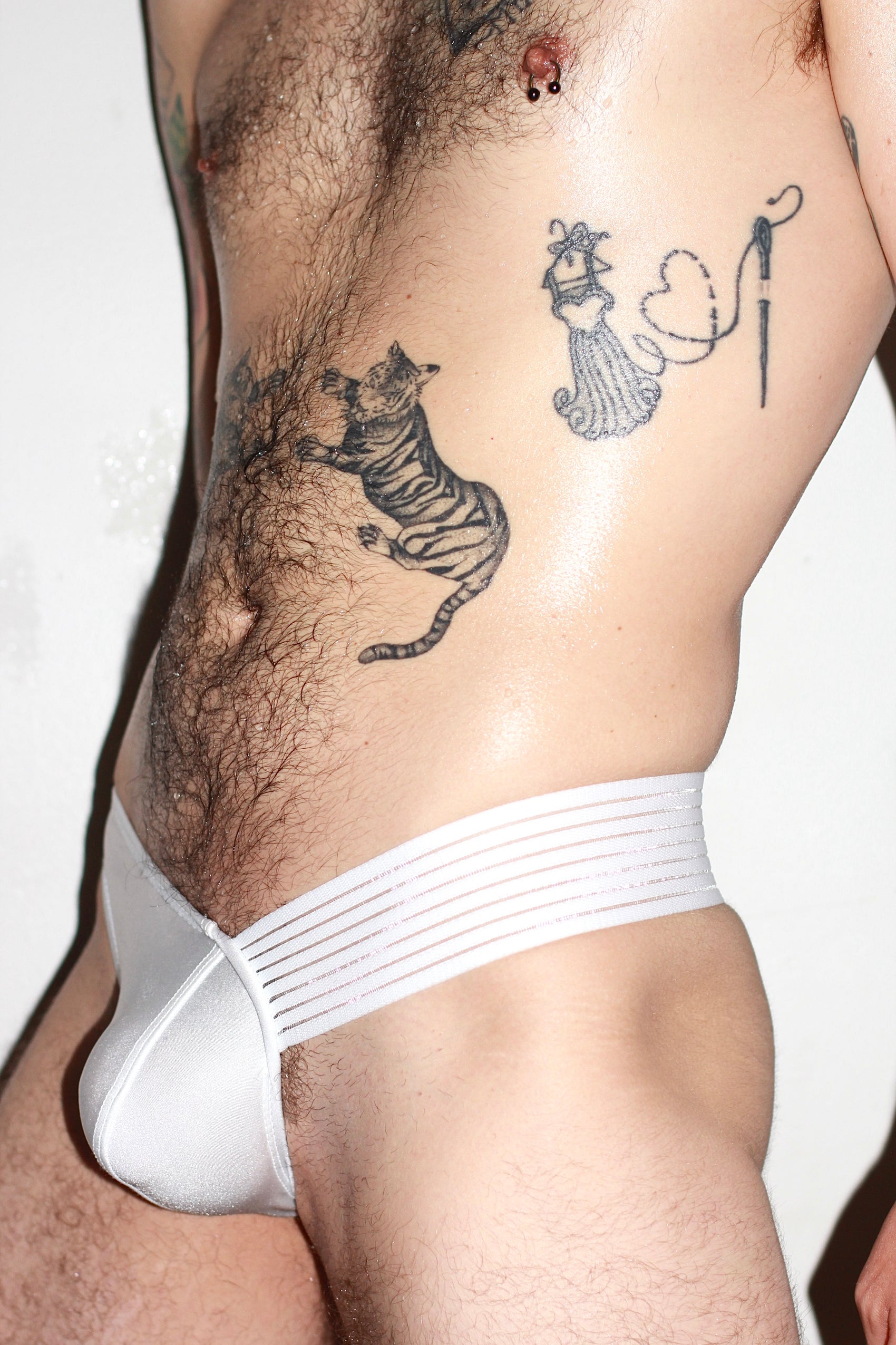 Itty Bitty Little Gay Boy Bikini - White Spandex