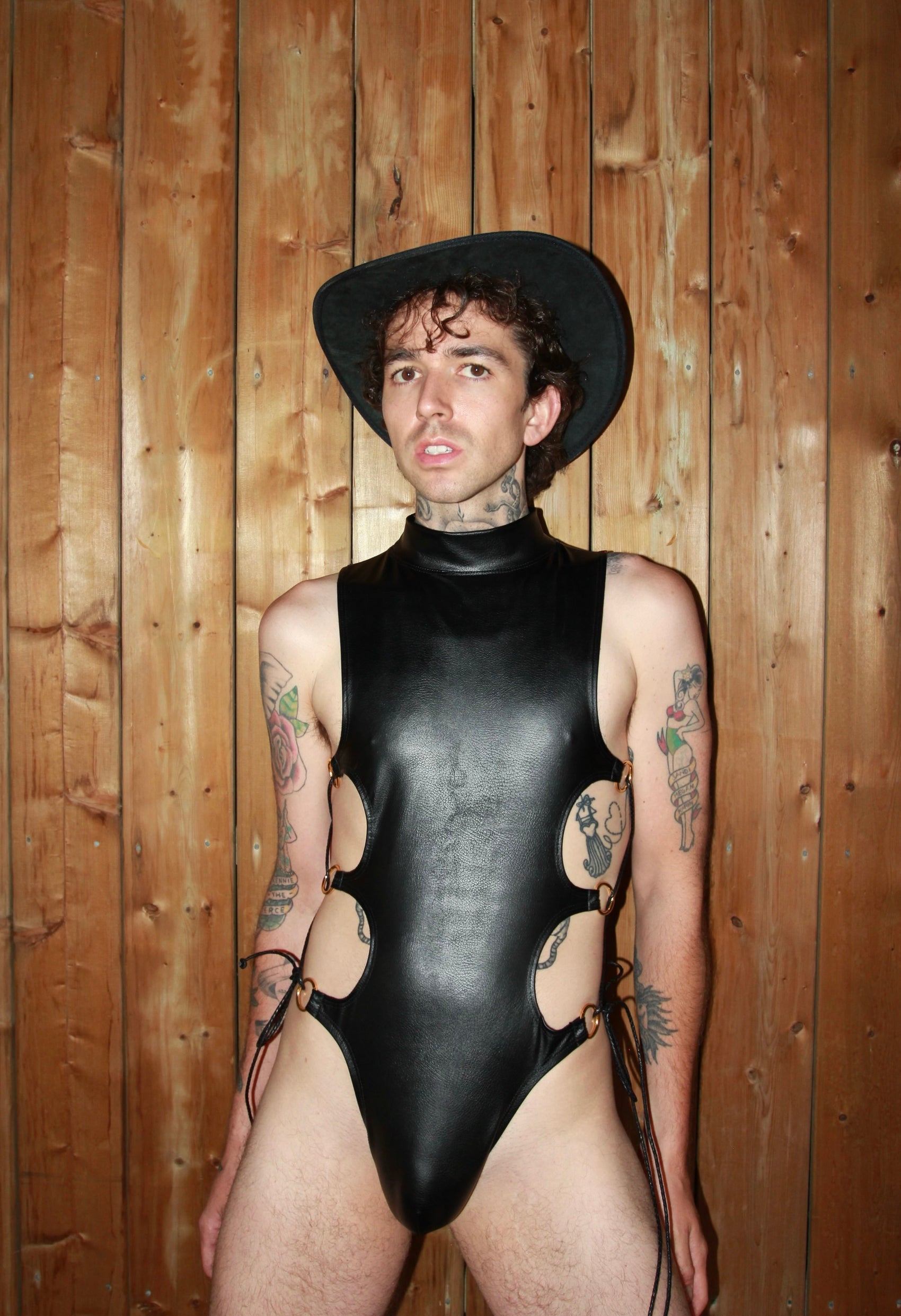 PROWL Leather Lace Up Bodysuit