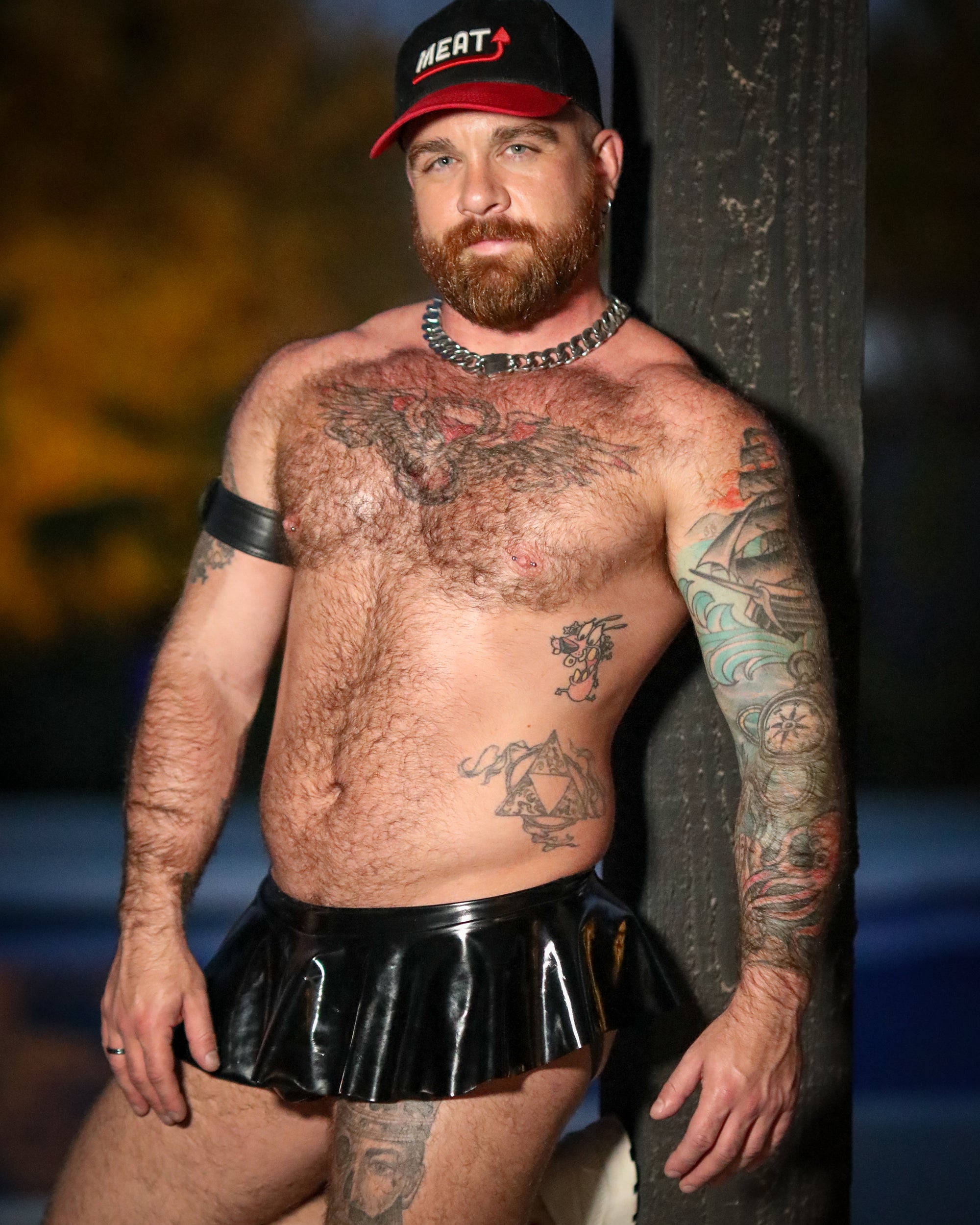 Kennie Mas Black Vinyl Skirt Jock