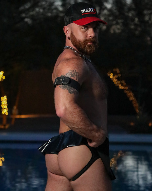 Kennie Mas Black Vinyl Skirt Jock 