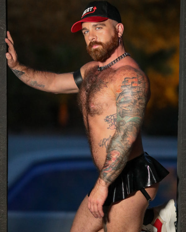 Kennie Mas Black Vinyl Skirt Jock