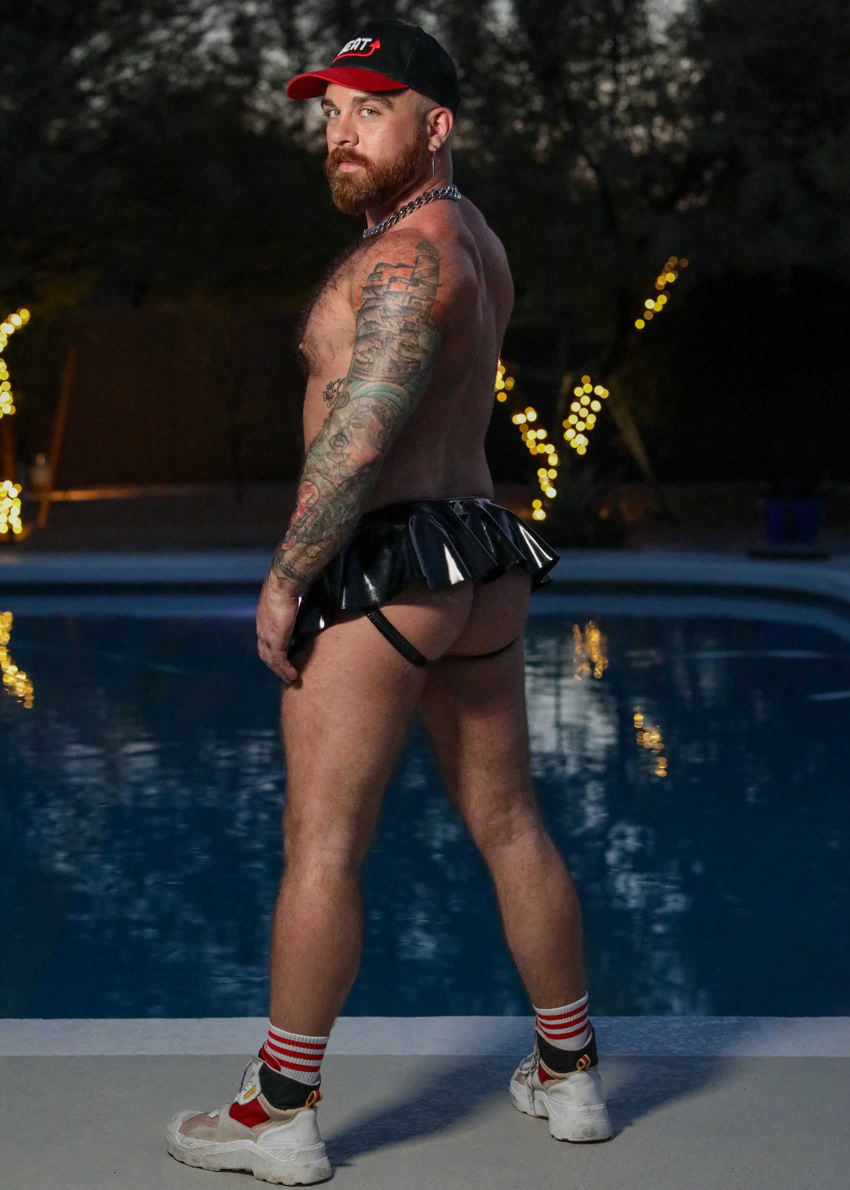 Kennie Mas Black Vinyl Skirt Jock