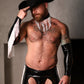 Kennie Mas Black Vinyl Cowboy Fringe Underwear Set