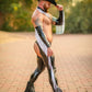 Kennie Mas Black Vinyl Underwear Cowboy Fringe Set
