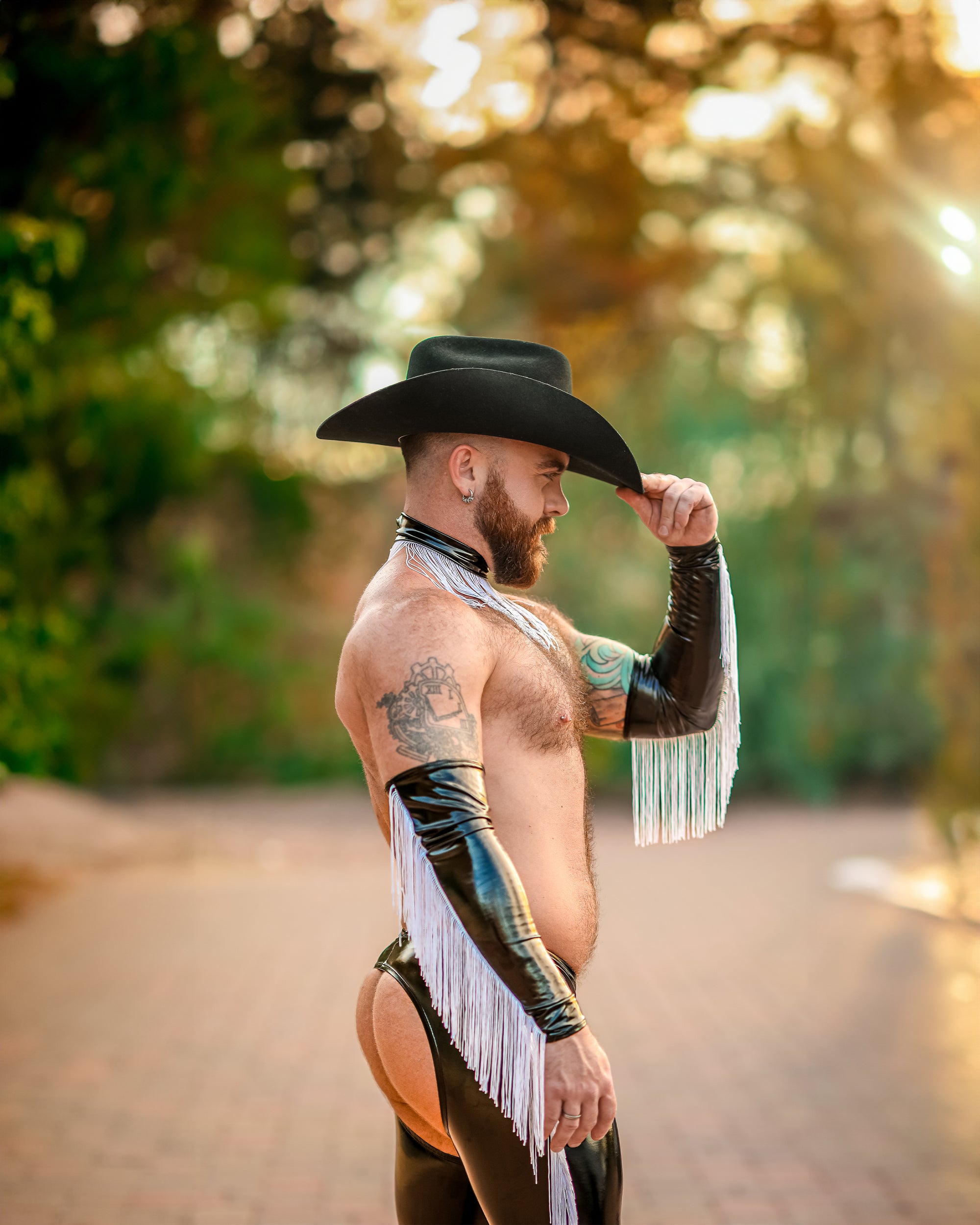 Kennie Mas Black Vinyl Underwear Set