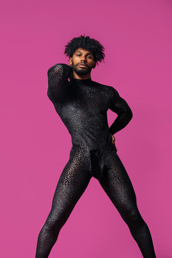 Leopard Mesh Catsuit