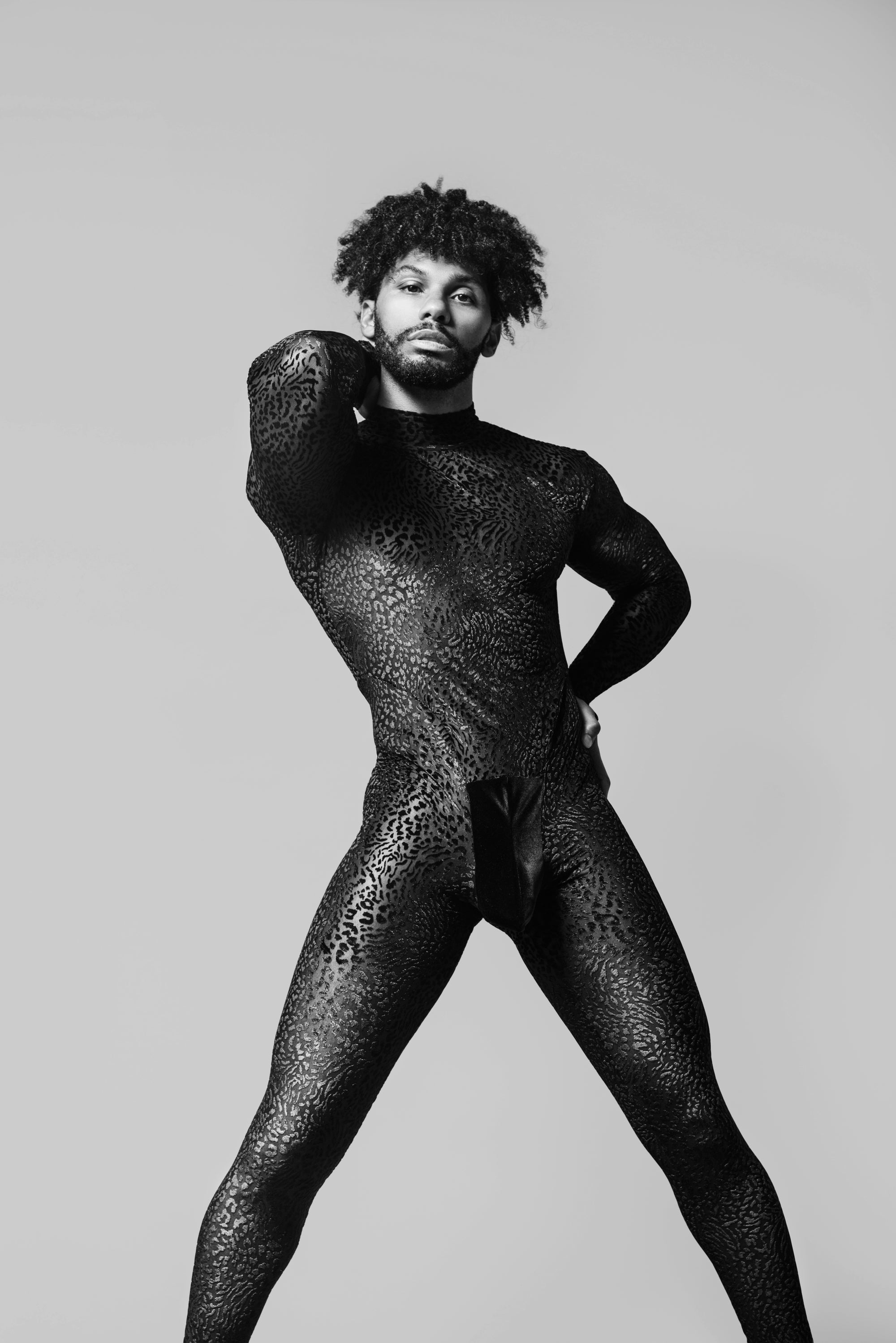 Leopard Mesh Catsuit