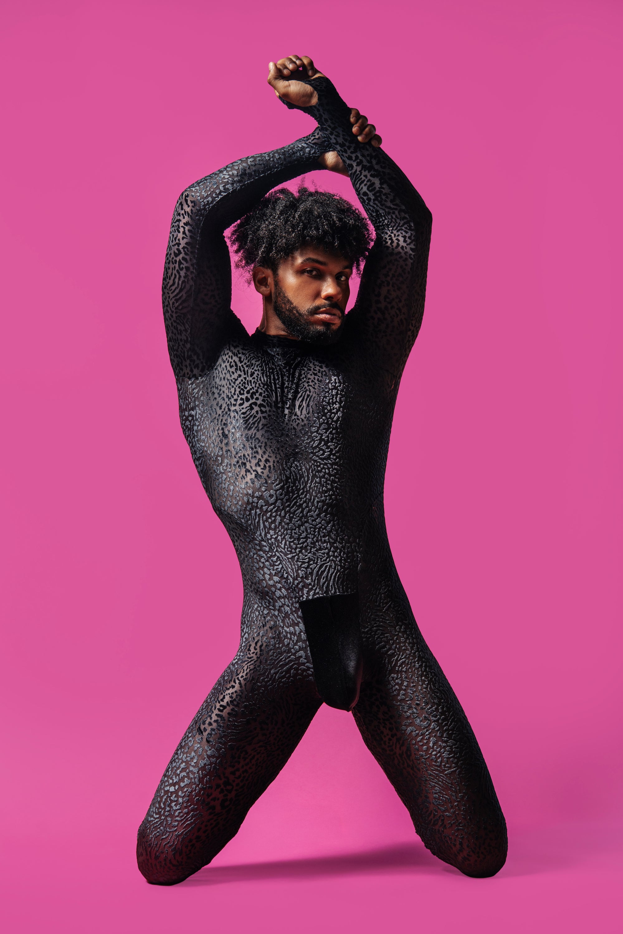 Leopard Mesh Catsuit