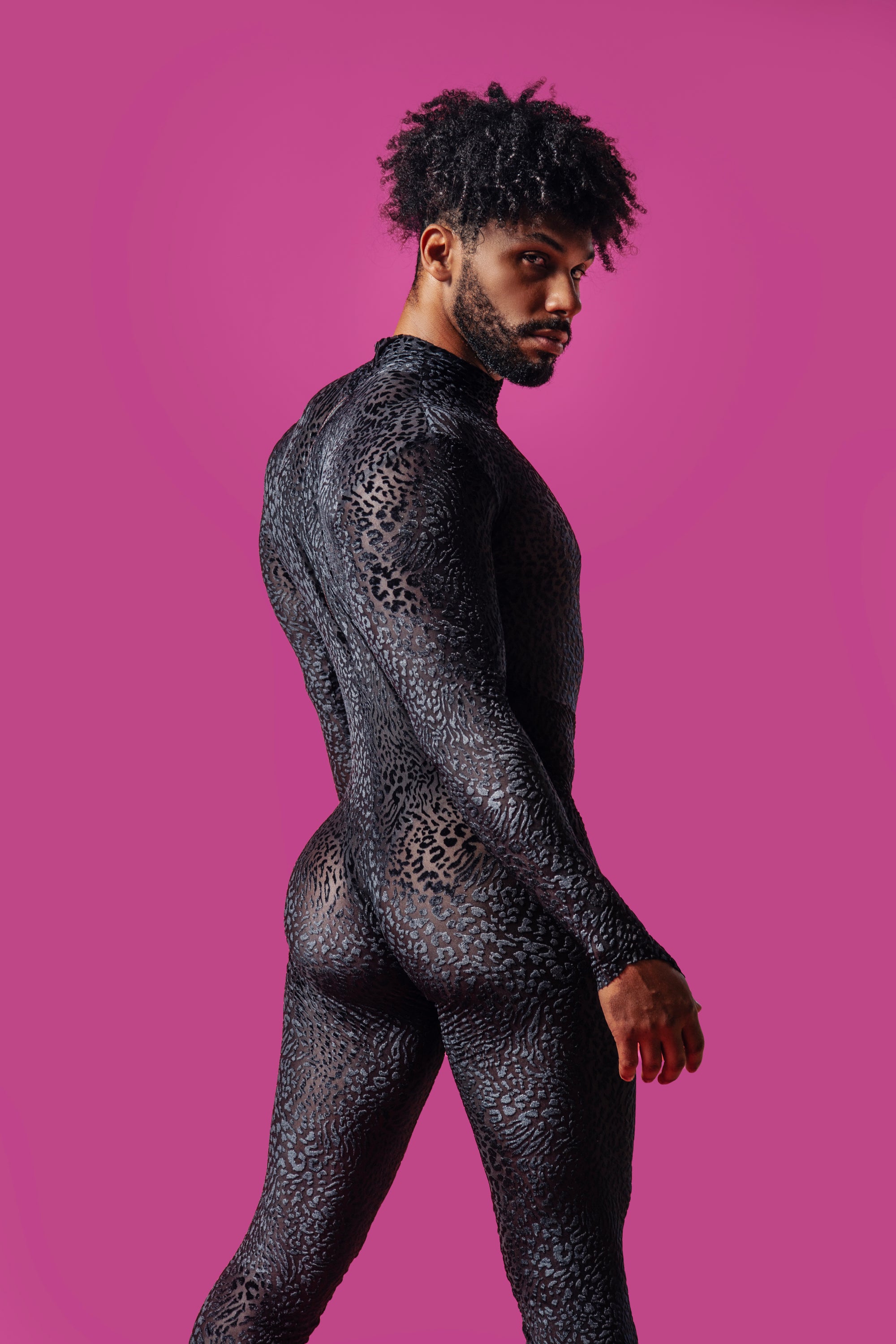 Leopard Mesh Catsuit