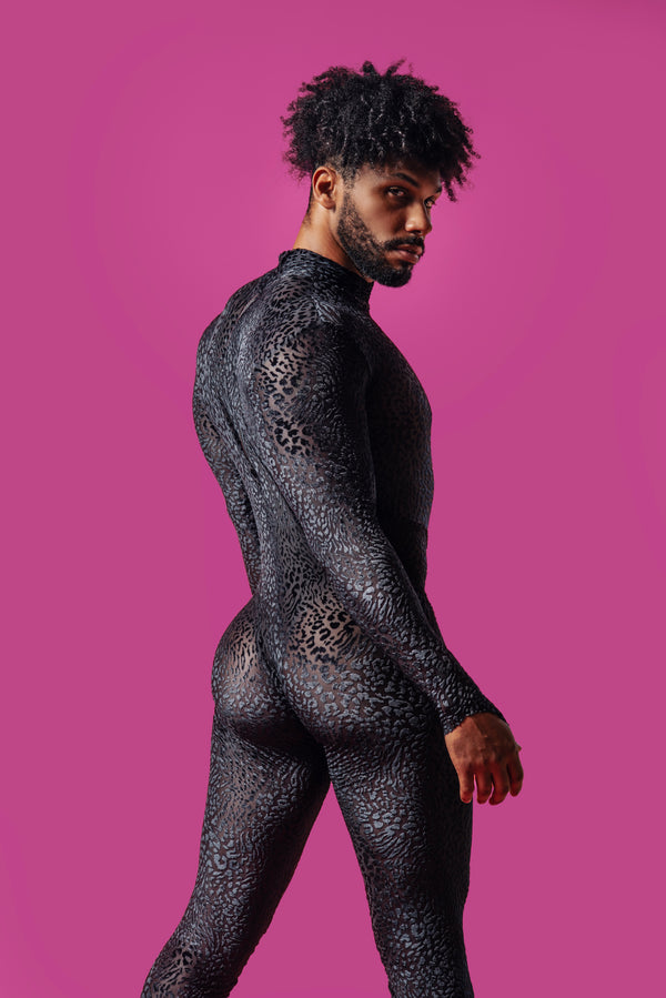 Leopard Mesh Catsuit