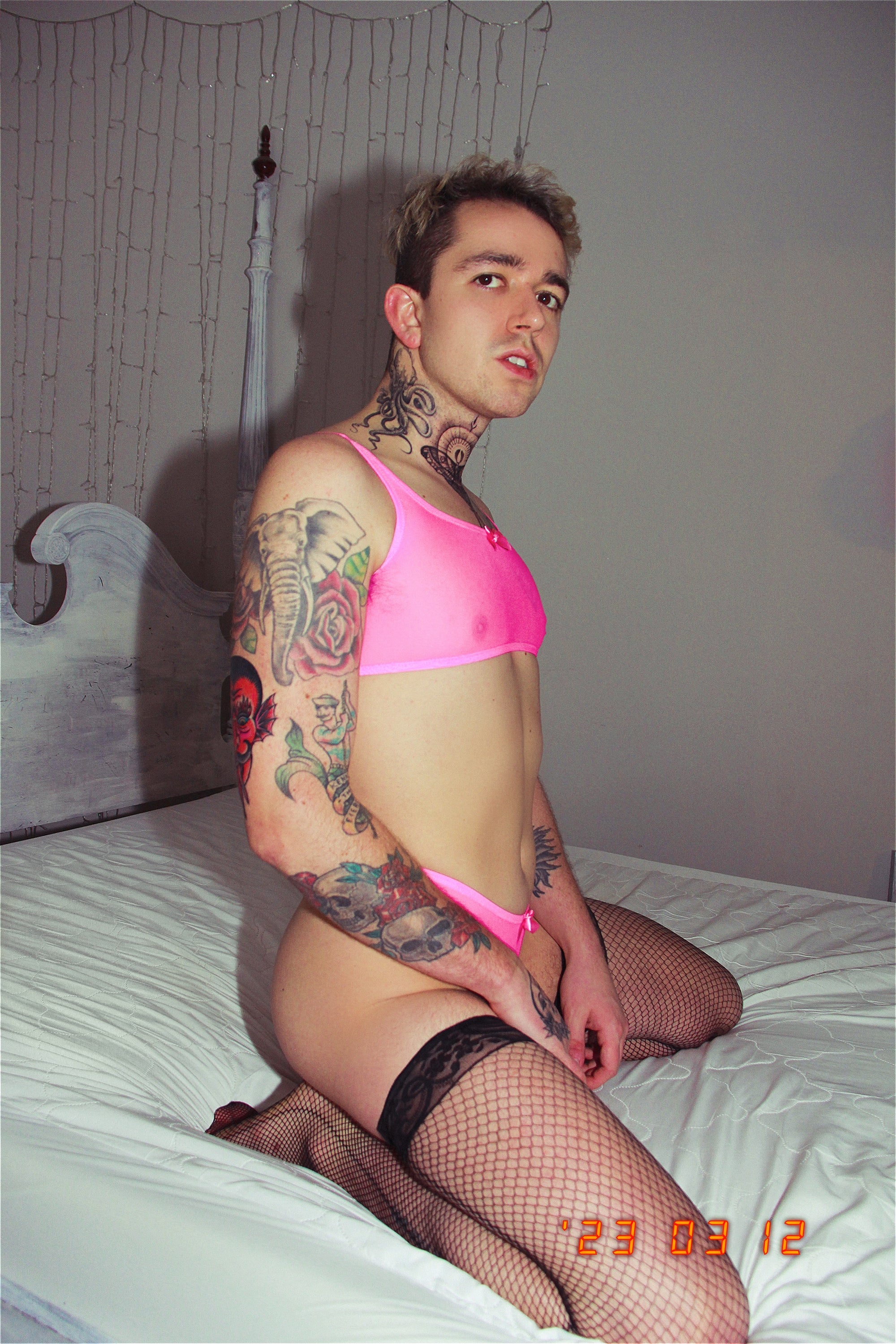 Pink Mesh Bralette