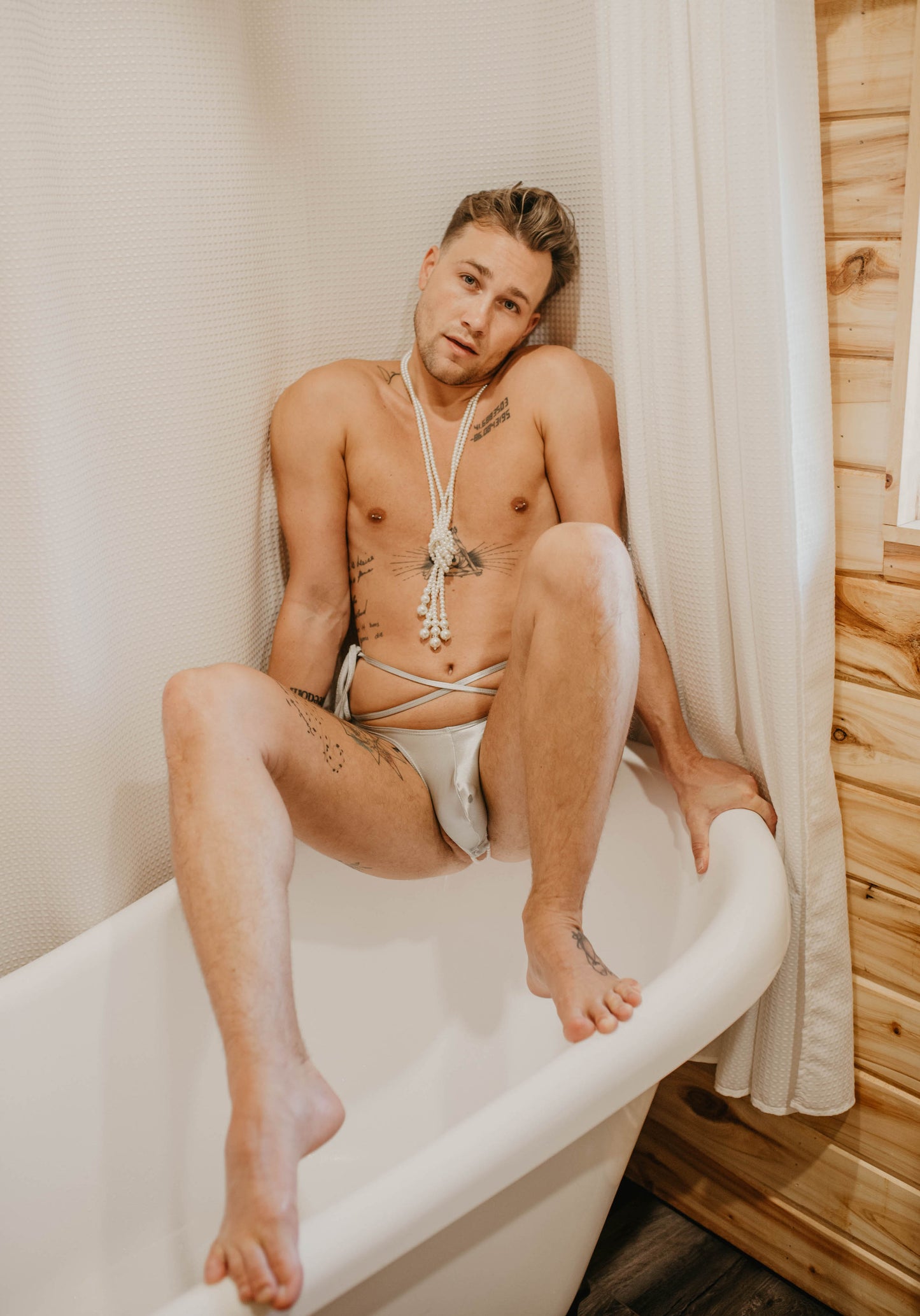 Pearl Tie Thong
