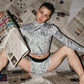 Newspaper Skirt Thong