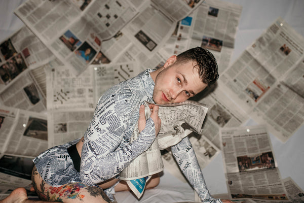 Newspaper Skirt Thong