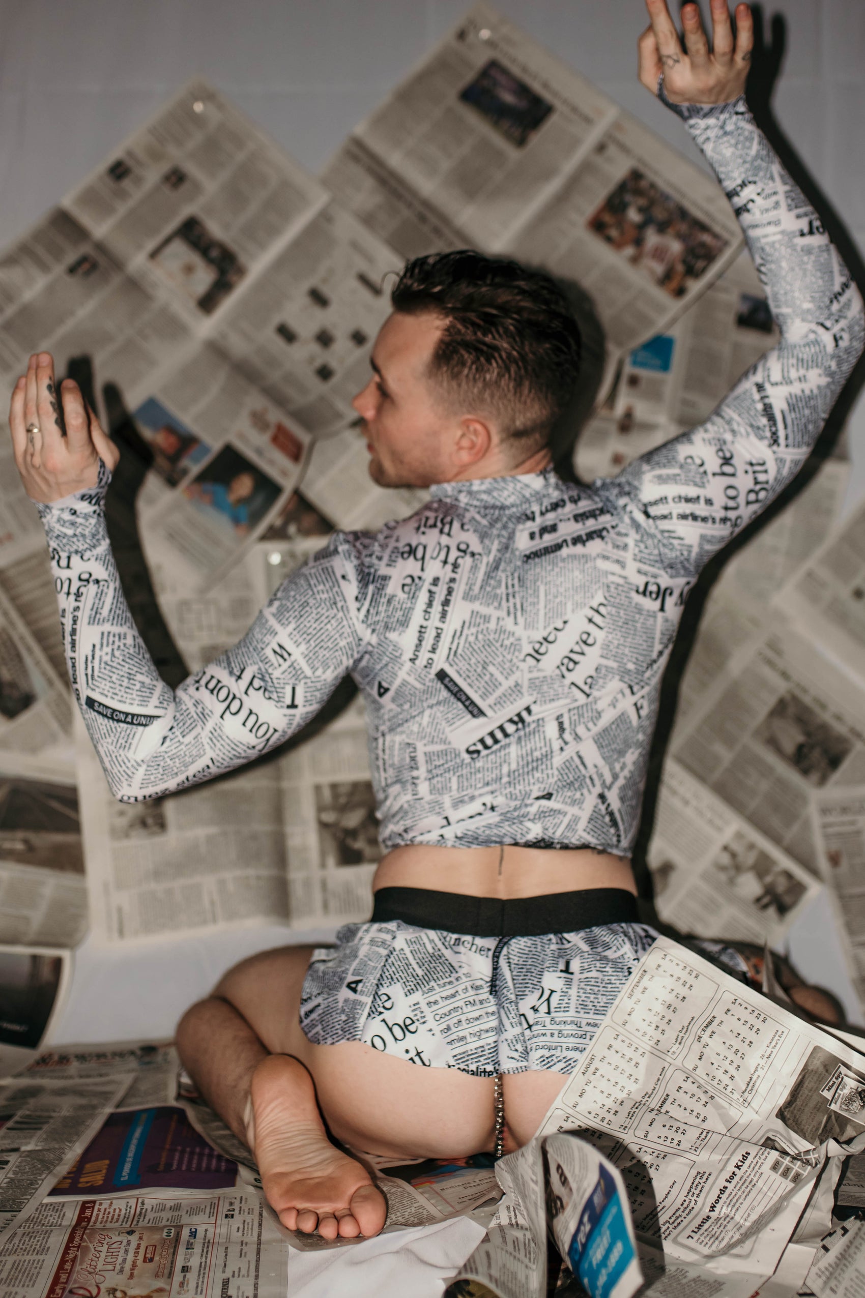 Newspaper Skirt Thong