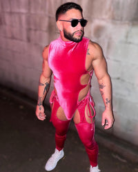 Olive You Lace Me Up Bodysuit - Chaps Sold Separately