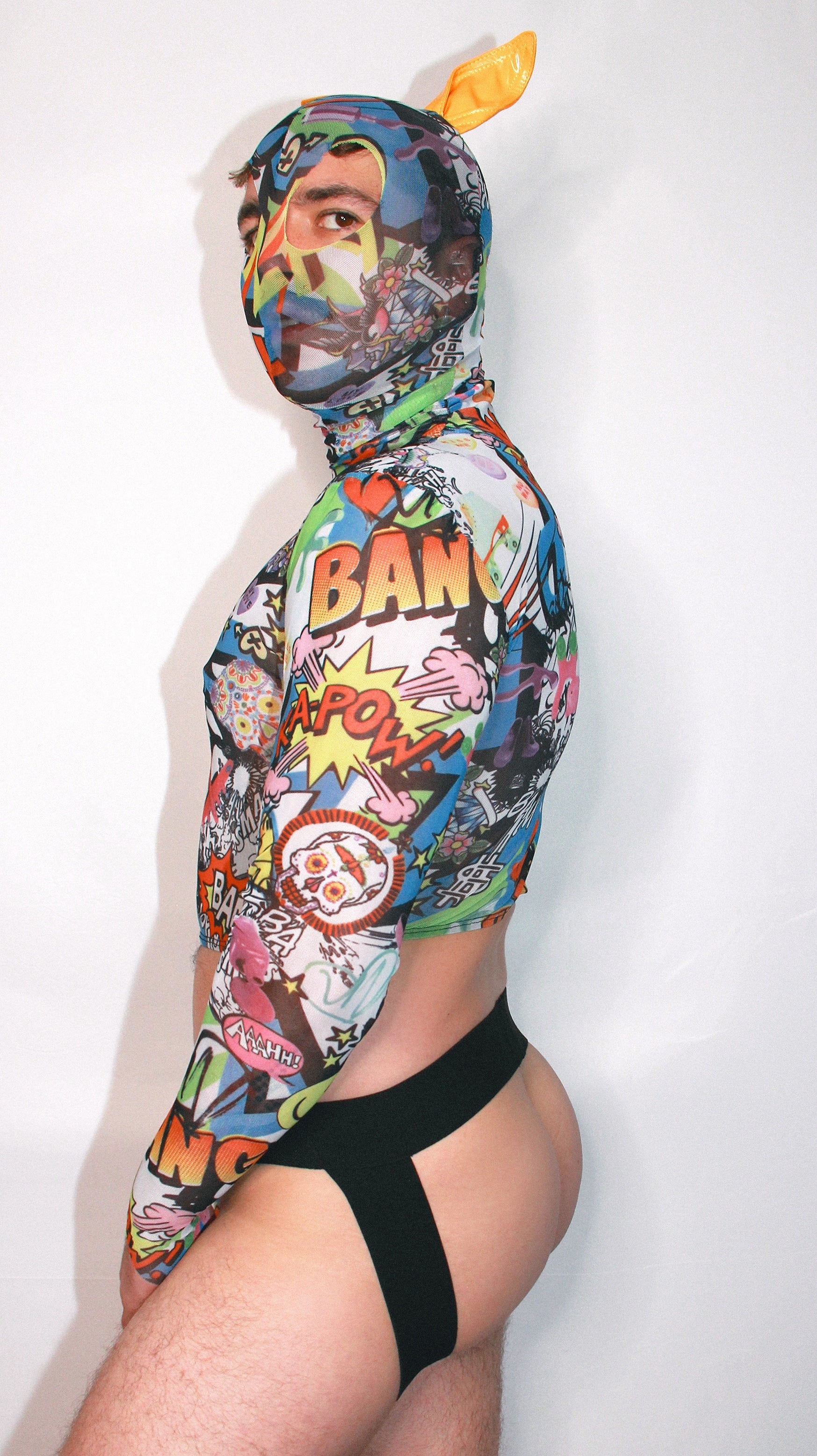 PopArt Pansy Long Sleeve Crop