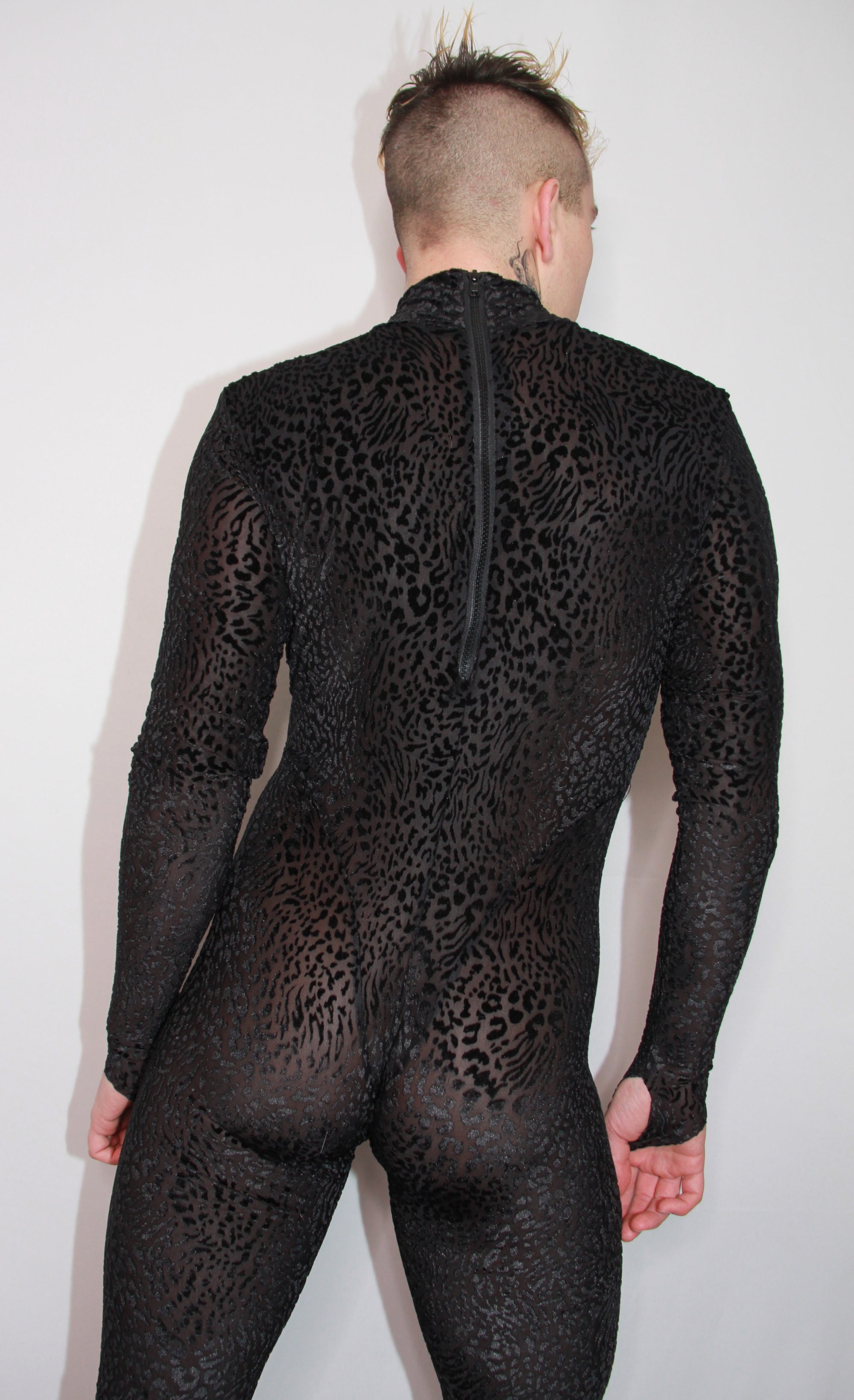 Leopard Mesh Catsuit