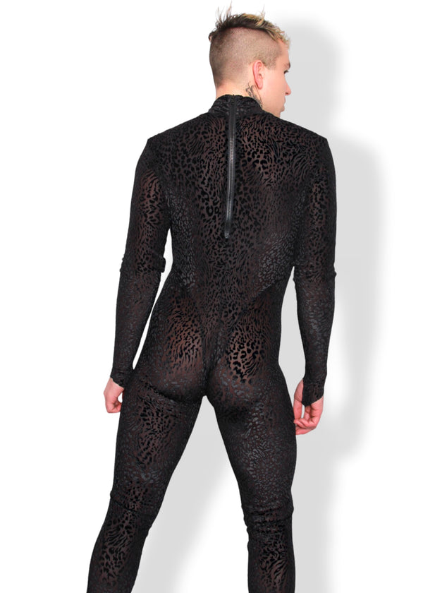 Leopard Mesh Catsuit