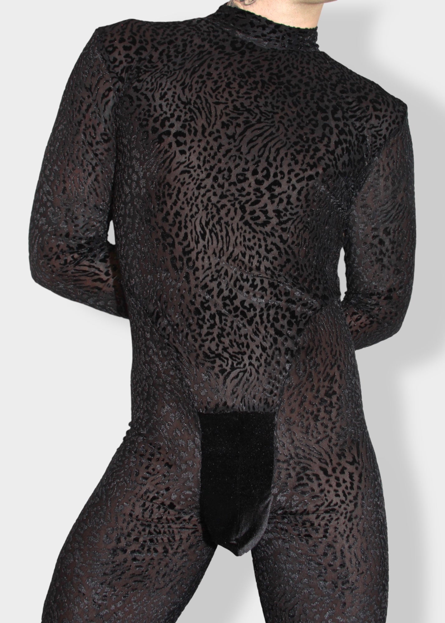 Leopard Mesh Catsuit