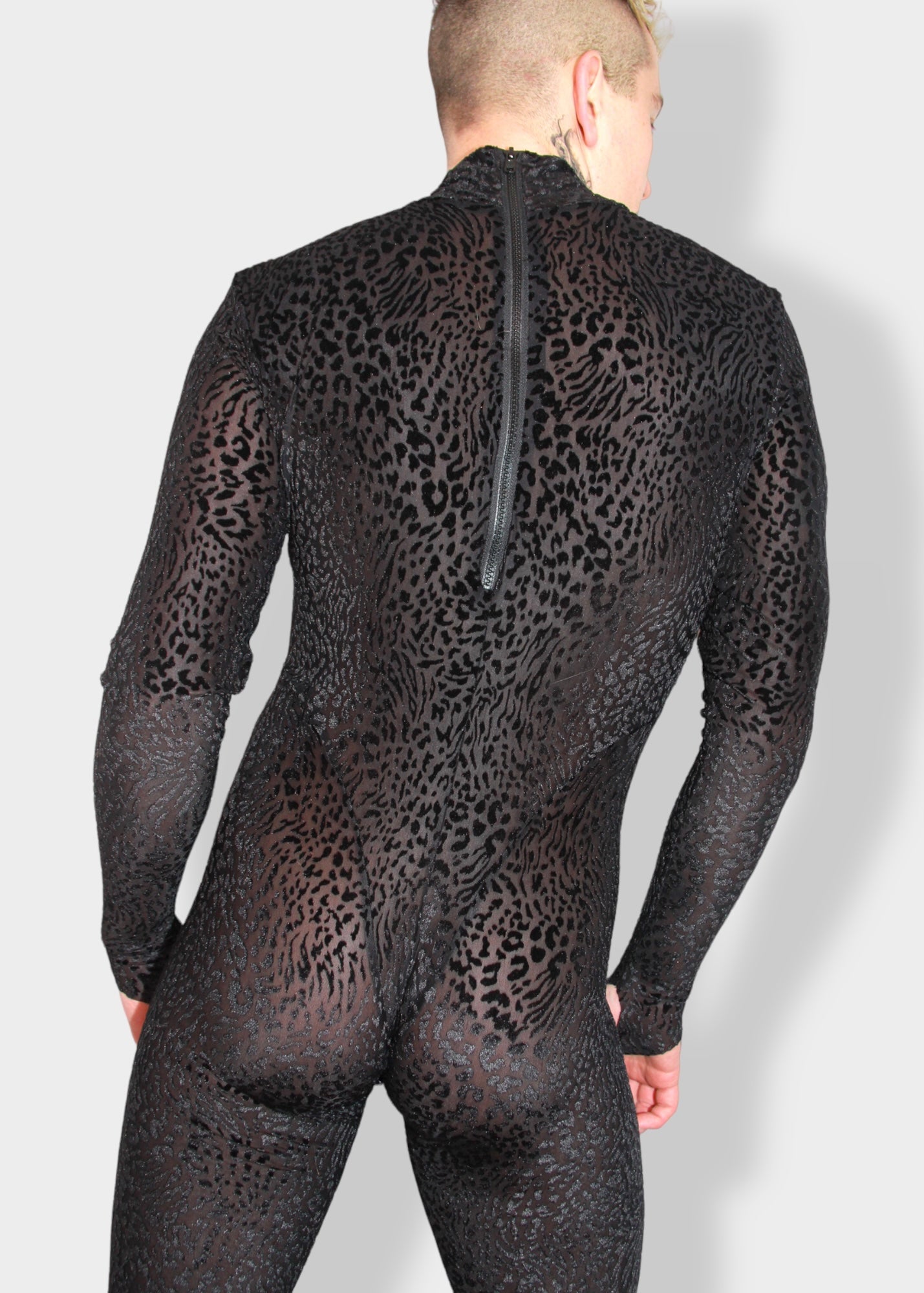 Leopard Mesh Catsuit